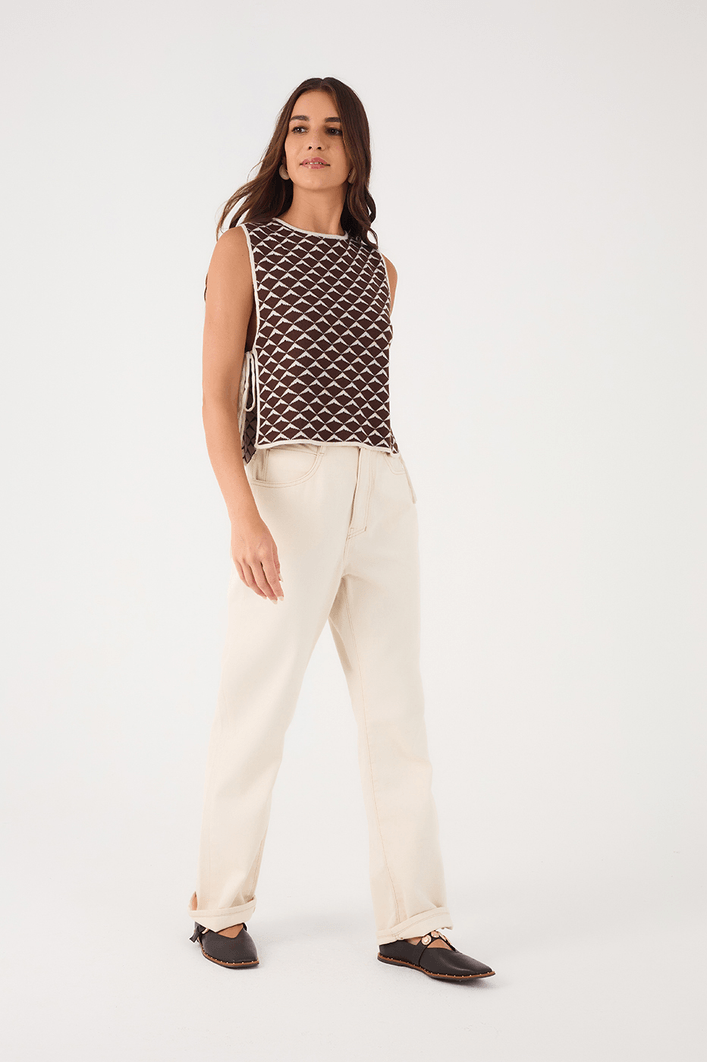 Calça Sarja Basic Pespontos