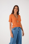 T-shirt Básica Decote V