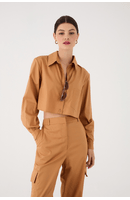 Camisa Cropped Algodão