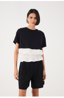 T-shirt Com Tecido Franzido