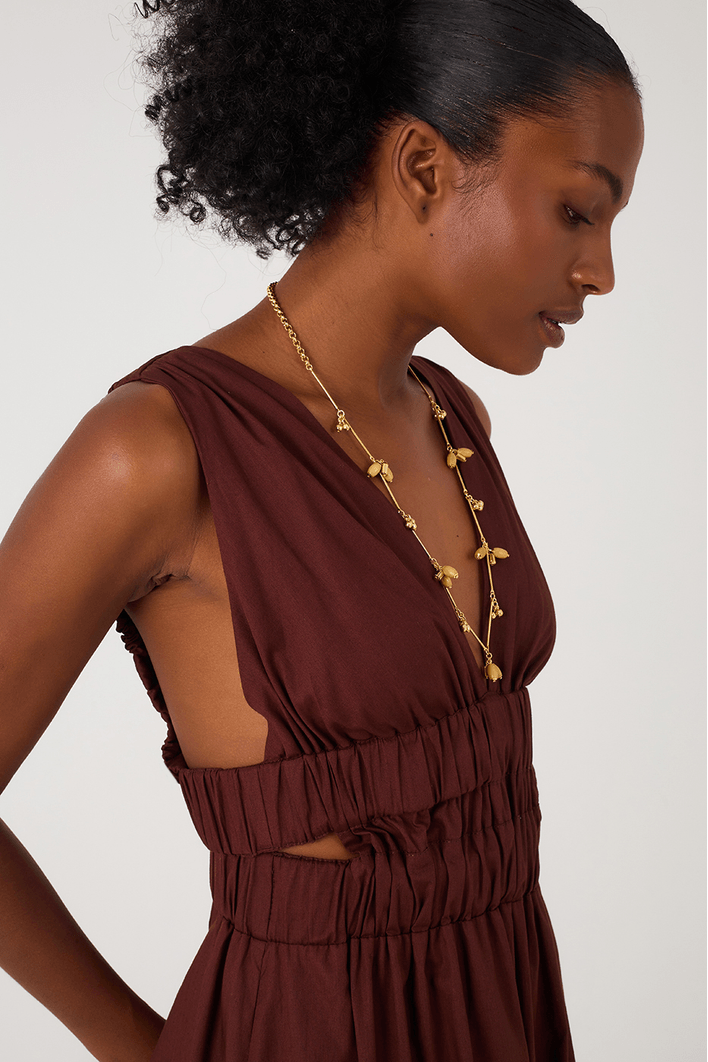 Vestido Cropped Algodão Alça Elástico