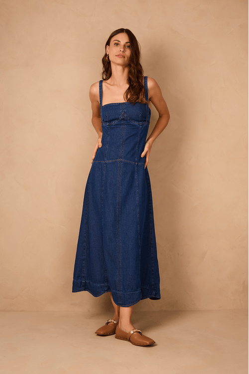 Vestido Jeans Maré Cheia
