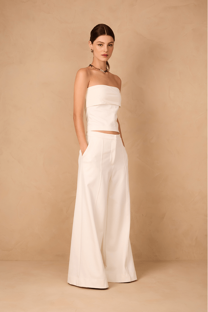 Calça Wide Leg Alfaiataria