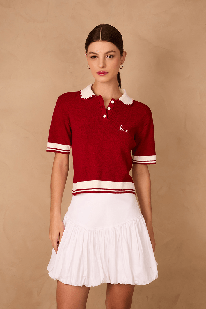 Polo Tricot Bordada