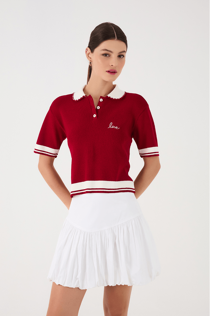 Polo Tricot Bordada