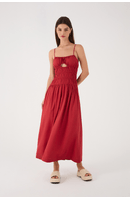 Vestido Cropped Linho Franzidos
