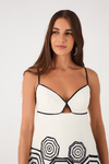 Vestido Linho Estampa Praia