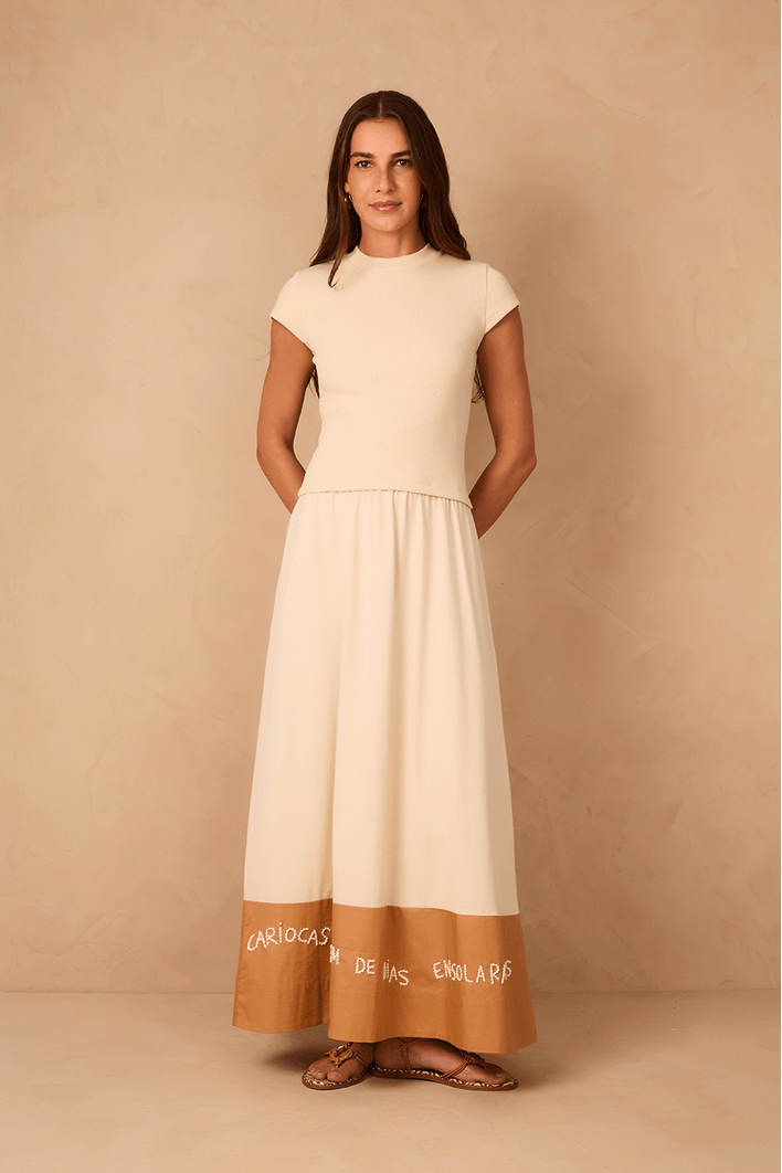Vestido Barra Bordado