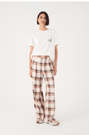 Calça Xadrez Fivela Cós