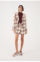 Short Xadrez Fivela Cós