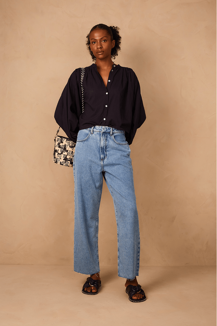Calça Jeans Reta