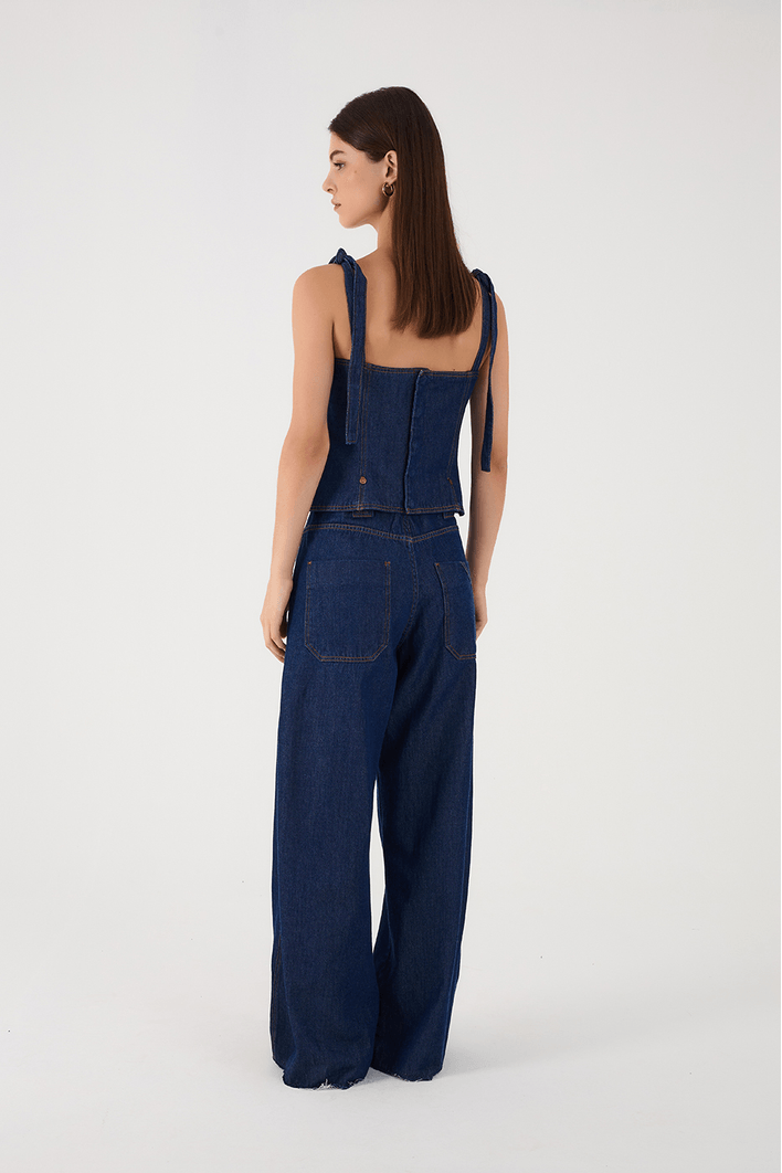Macacão Jeans 3 Em 1 Amarração