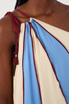 Vestido Crepe Recortes Color