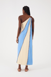 Vestido Crepe Recortes Color