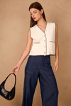 Colete Tricot Com Detalhe