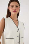 Colete Tricot Com Detalhe