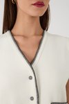 Colete Tricot Com Detalhe