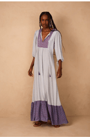 Vestido Boho Cropped Estampa Ladrilho