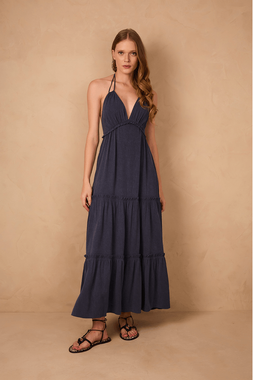 Vestido Longo Maria Alça Dupla