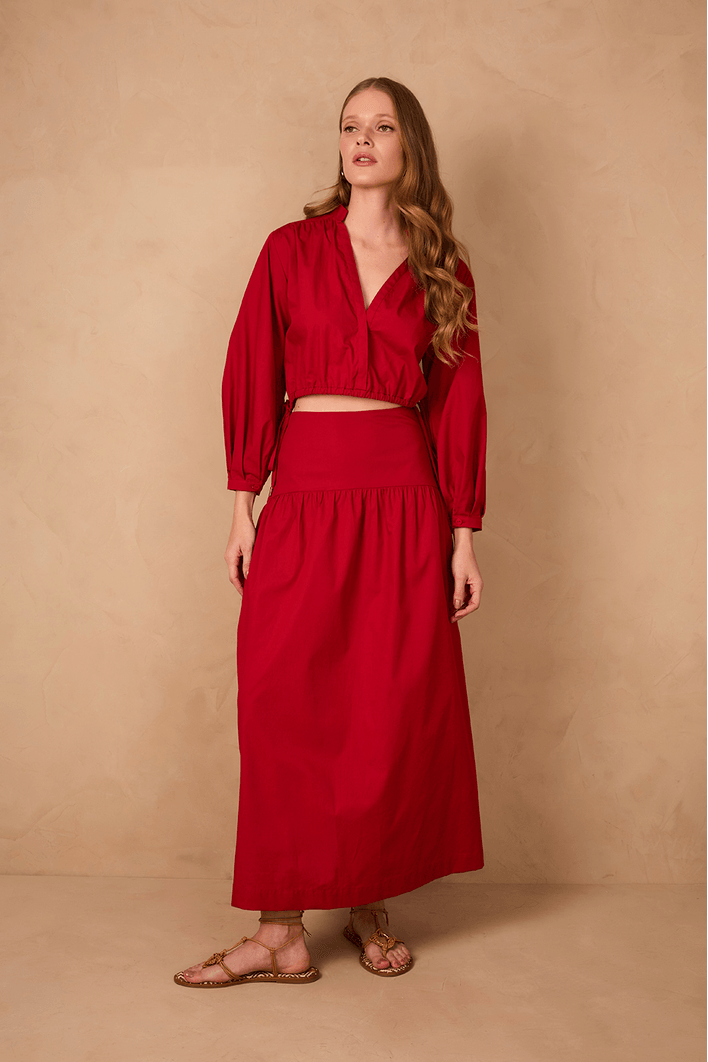 Vestido Algodão Cropped 2 Em 1