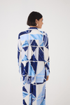 Camisa Crepe Estampa Mosaico