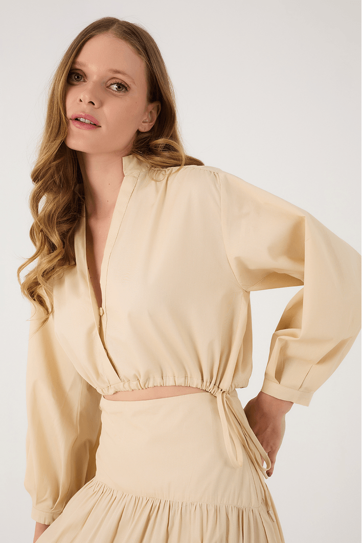 Vestido Algodão Cropped 2 Em 1