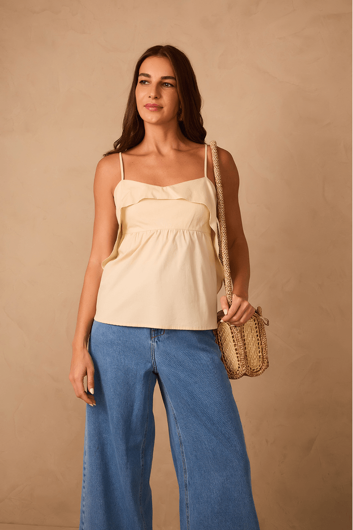 Blusa Algodão Pala Babados