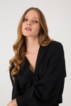 Camisa Cropped Listras Ombro Deslocado