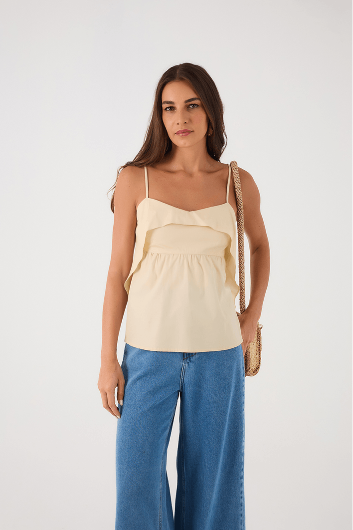 Blusa Algodão Pala Babados