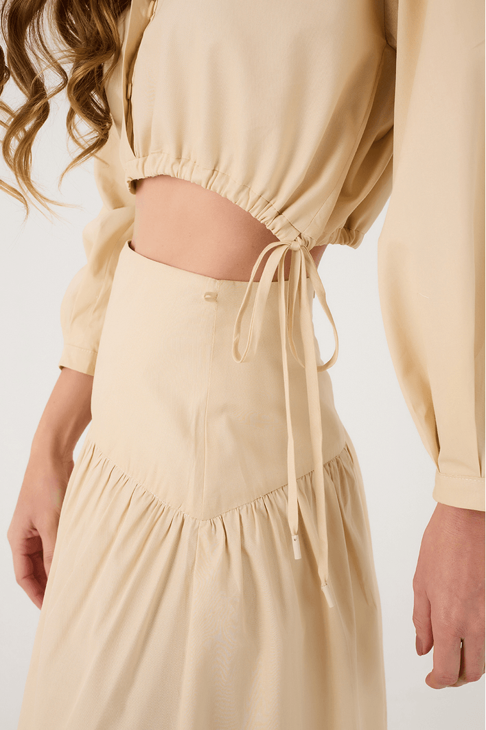 Vestido Algodão Cropped 2 Em 1