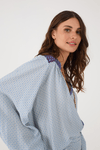 Camisa Bata Crepe Estampa Ladrilho