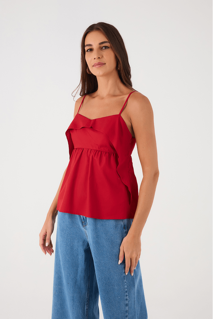 Blusa Algodão Pala Babados