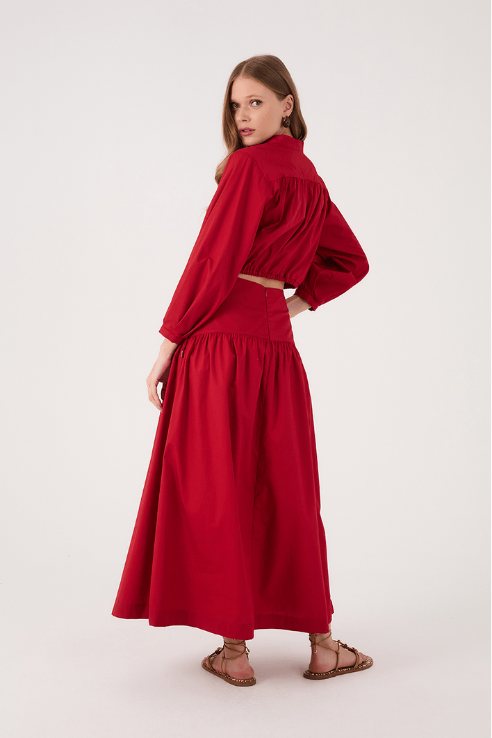 Vestido Algodão Cropped 2 Em 1