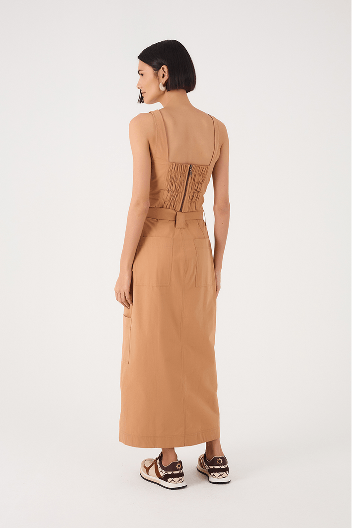 Saia Cropped Algodão Utilitária