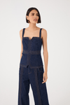 Corselet Jeans Pespontos
