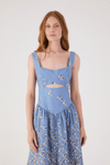 Vestido Cropped Estampa Voo Livre