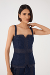 Corselet Jeans Pespontos
