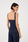 Corselet Jeans Pespontos