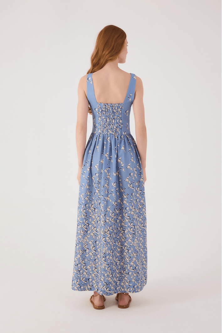 Vestido Cropped Estampa Voo Livre