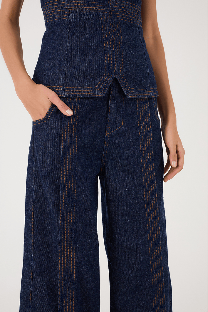 Calça Jeans Pespontos