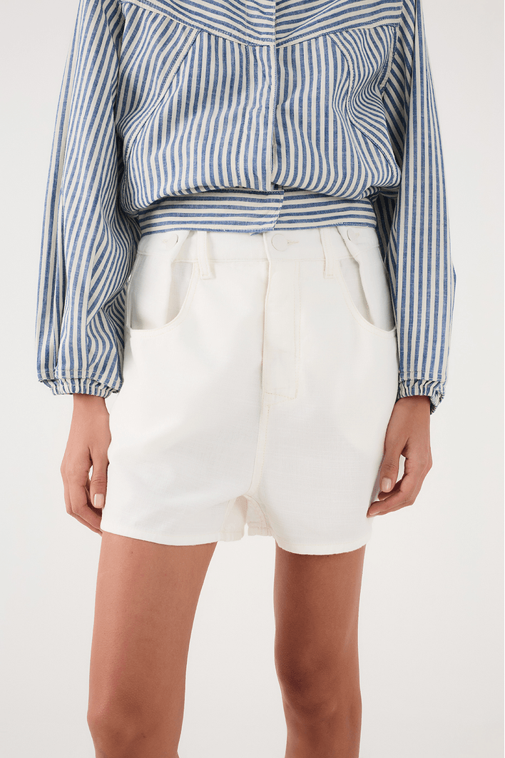Short Sarja Linho Regulagem Cós