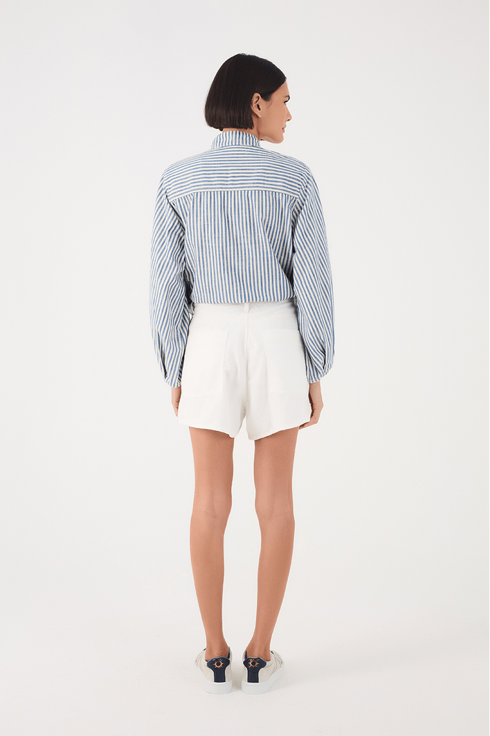 Short Sarja Linho Regulagem Cós