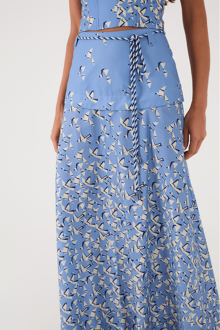 Saia Cropped Estampa Voo Livre