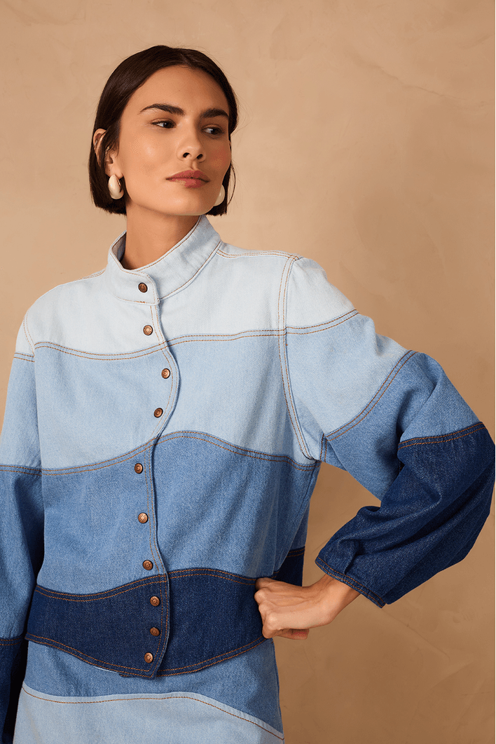 Casaco Jeans Ondas