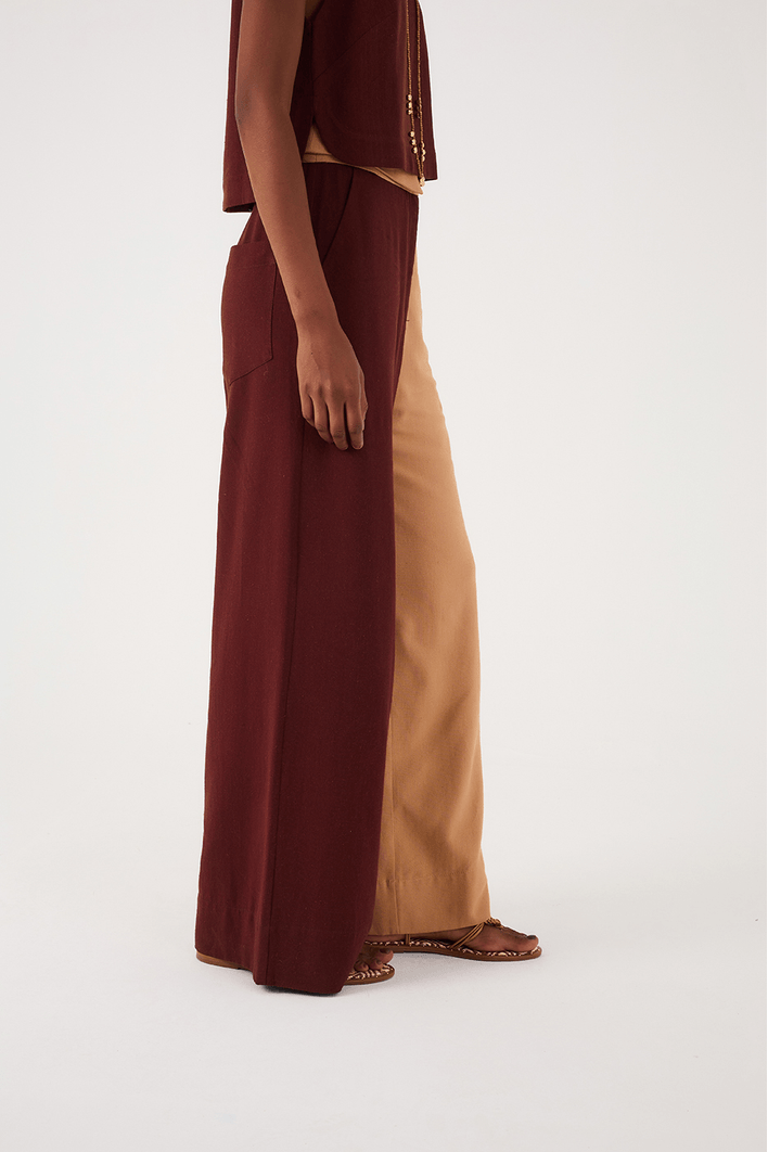 Calça Linho Bicolor