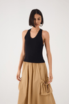 Vestido Malha Com Nylon