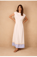 Vestido Com Barra Listra