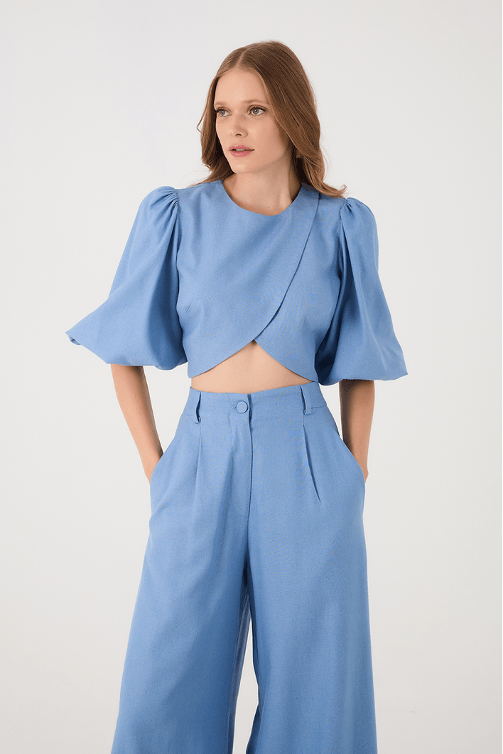 Blusa Linho Transpasse Frente
