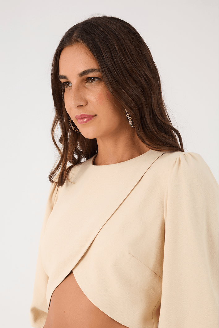 Blusa Linho Transpasse Frente