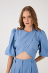 Blusa Linho Transpasse Frente